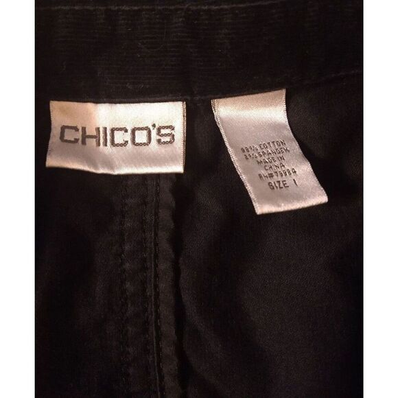 Chico's Black size one corduroy jacket - Picture 6 of 8